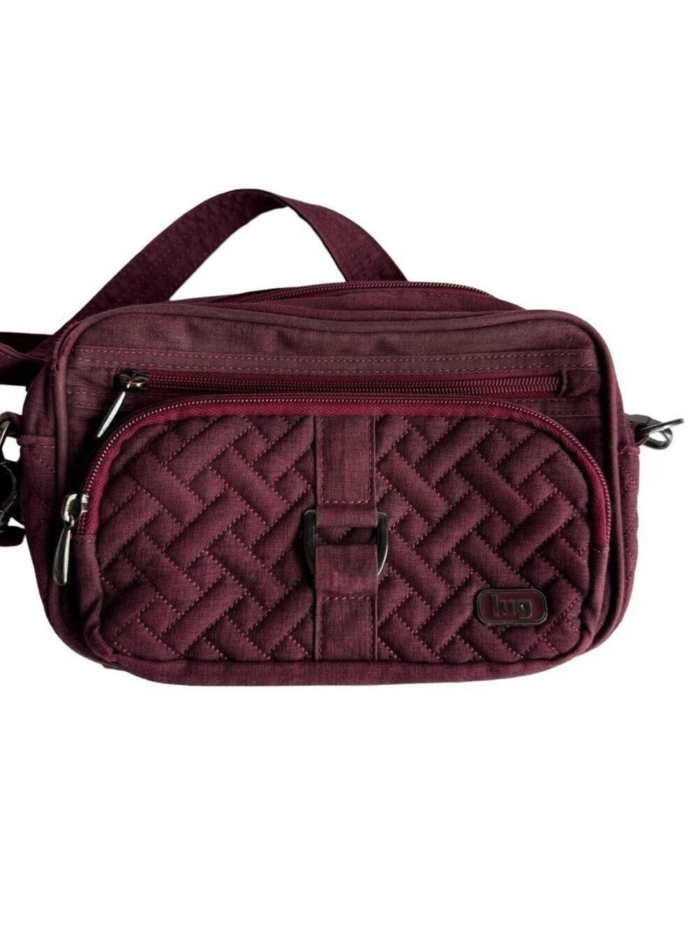 Lug Carousel Travel Purse Purple Pink Crossbody Belt Bag Small Cute Quilted